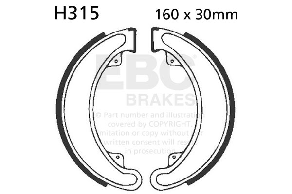 EBC Brakes Szczęki hamulcowe EBC H315 (1 kpl.)