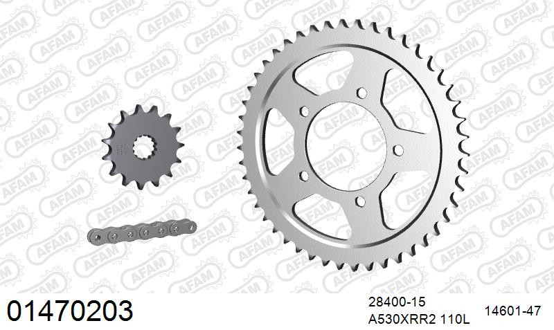 Zestaw napędowy AFAM do SUZUKI GSF 600 Bandit S,T,V,W,X, GSF 600 S Bandit T,V,W,X