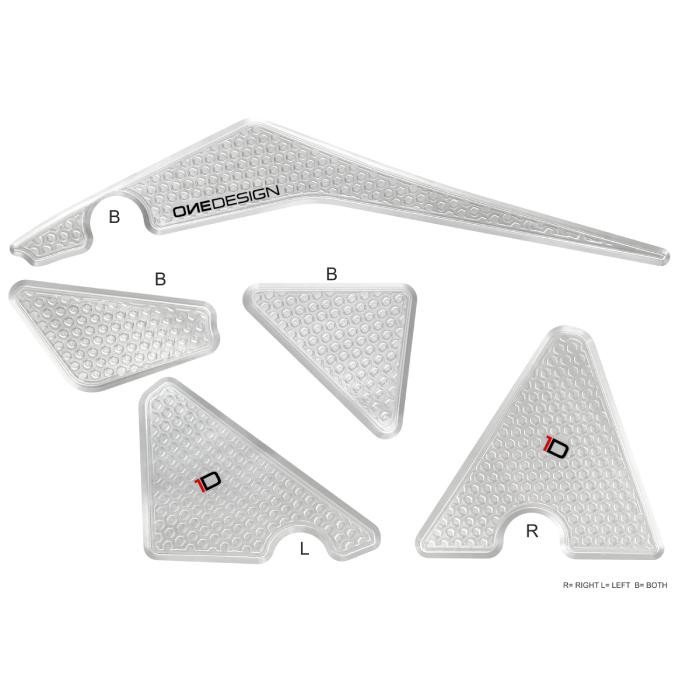 ONEDESIGN Grip Boczny HDR RM-Z450 08-17 / RMX-450Z 17-19 SUZUKI transparentny