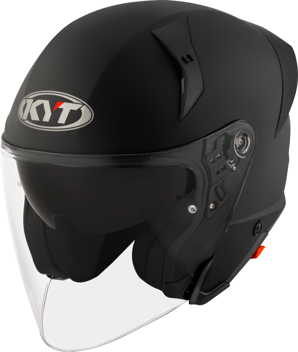Kask Motocyklowy KYT TTR-JET połysk matowy czarny ECE/ONU 22-06