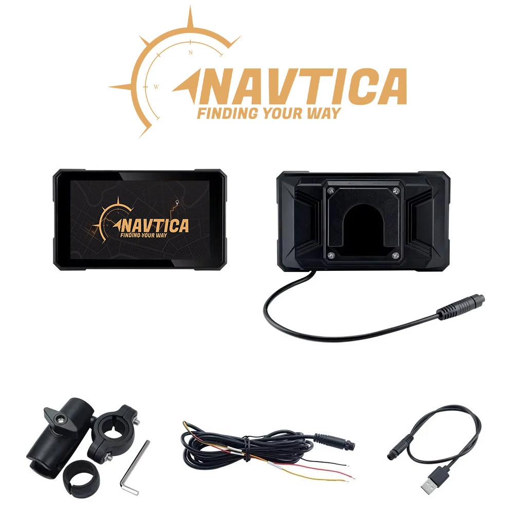 Ekran nawigacyjny NAVTICA Saturn 5' do motocykla Android Auto / Apple CarPlay