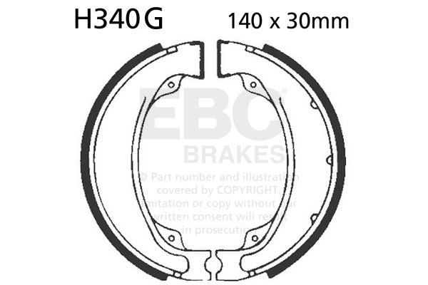 Szczęki hamulcowe nacinane EBC H340G (1 kpl.)
