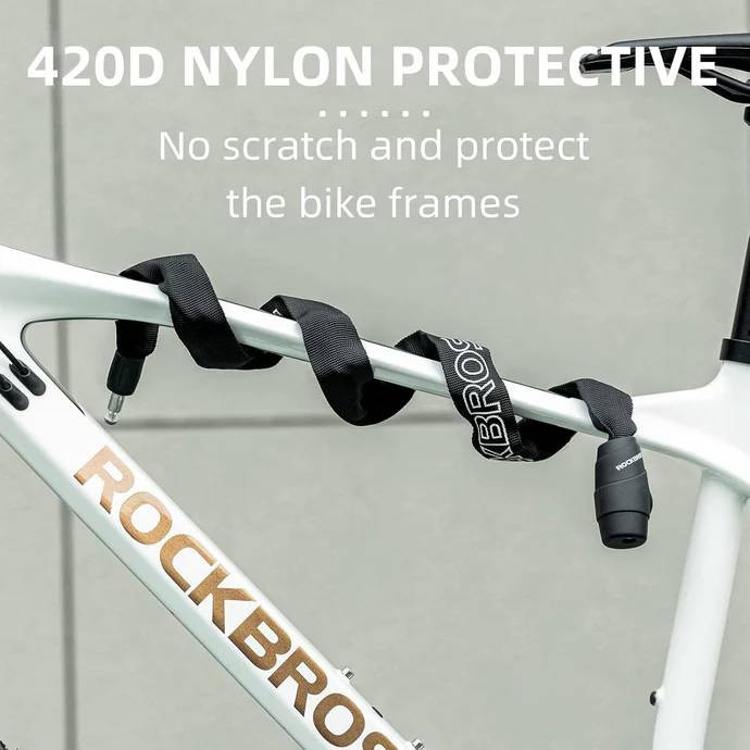 Zapięcie rowerowe, łańcuch antykradzieżowy 95cm + 2 Klucze ROCKBROS 3230001001