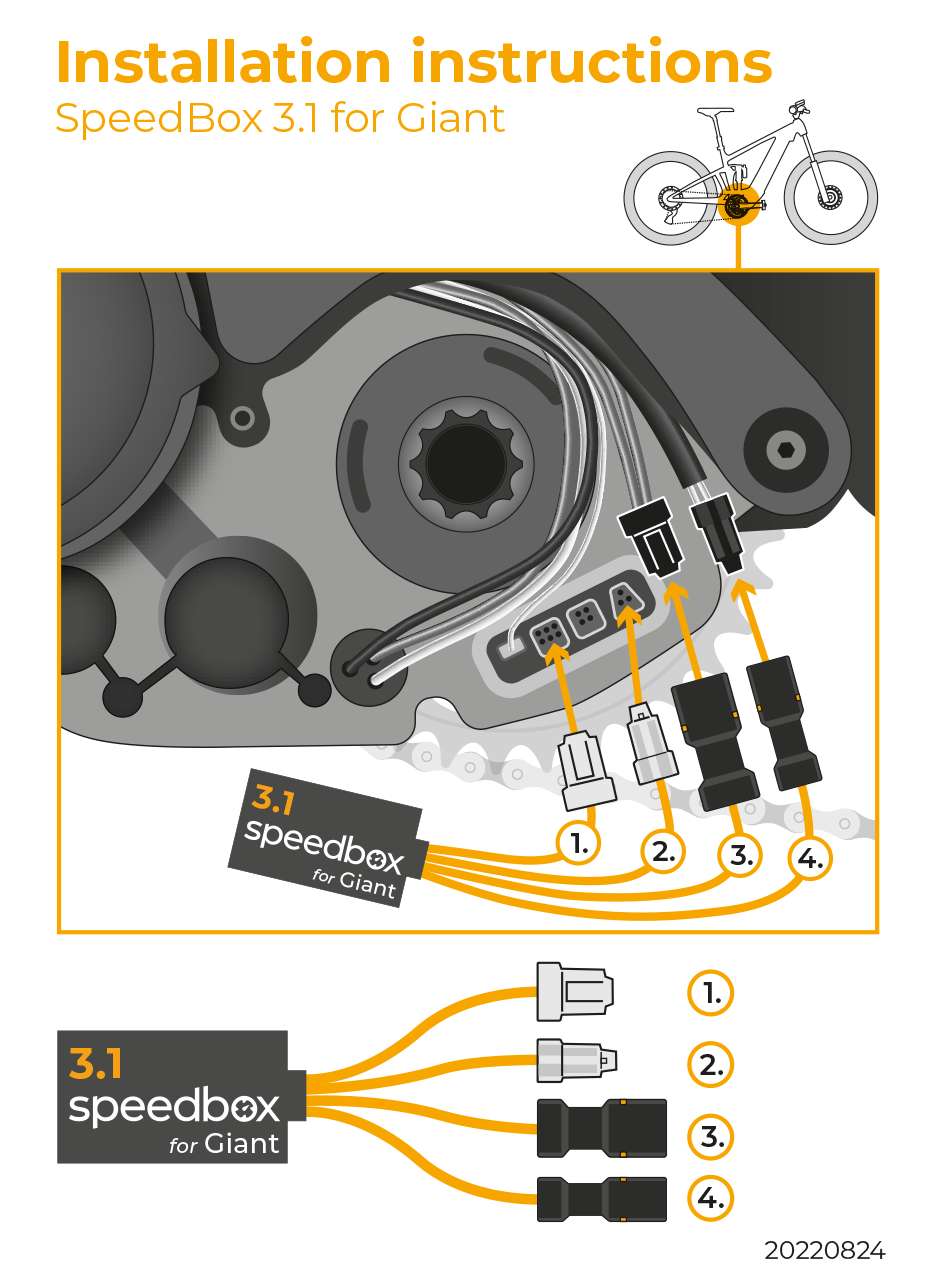 SpeedBox 3.1 BLUETOOTH dla silników GIANT RiderControl Go / tuning e-roweru