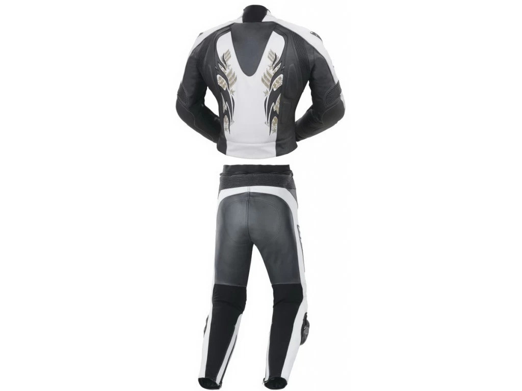 [Outlet] Kombinezon motocyklowy skórzany BUSE Monza LTD czarno-biały-