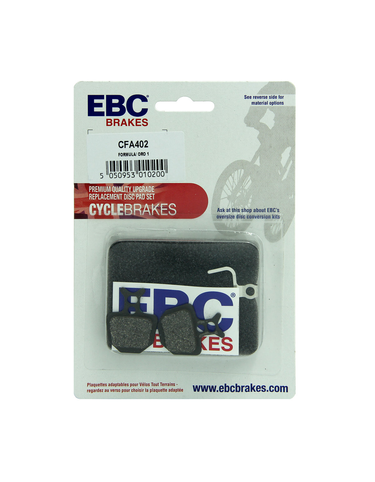 CFA402 - Klocki hamulcowe rowerowe (organiczne) EBC Brakes
