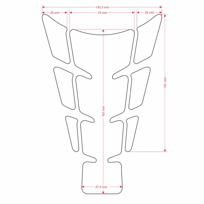 ONEDESIGN Tankpad SLIM 696 MONSTER srebrny/transparentny base