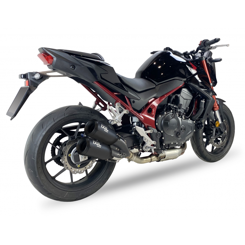 Tłumik IXIL HONDA CB 750 HORNET 2023 (RH12) typ 2RB (waga: 900 x2g, długość: 230 mm., materiał: Inox AISI304, kolor: Black paint