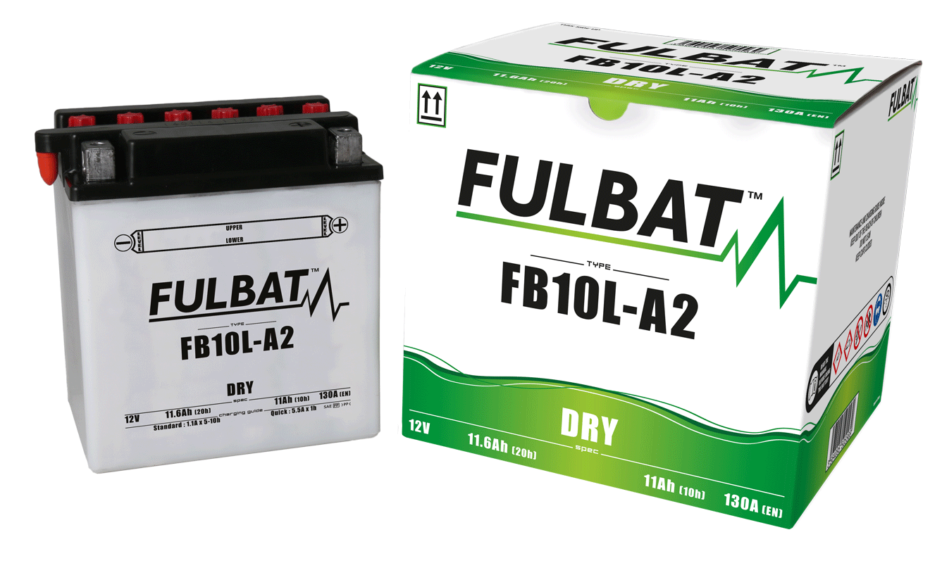 Akumulator FULBAT FUL DRY - FB10L-A2 / YB10L-A2 (suchy, obsługowy, kwas w zestawie)