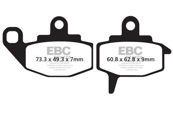 Klocki hamulcowe EBC FA130TT (kpl. na 1 tarcze)