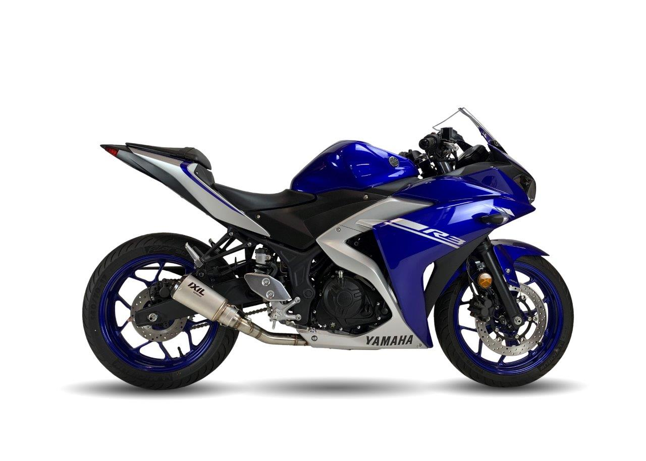 Tłumik IXIL YAMAHA R3 / R25 15-21 (RH07 RH12) typ RB (waga: 900g, długość: 230 mm., materiał: Inox AISI304, kolor: Black painted
