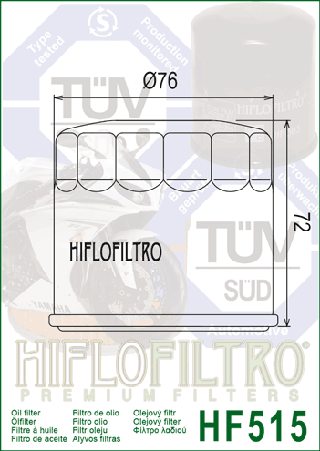 FILTR OLEJU HIFLO HF515 ROYAL ENFIELD CONTINENTAL / INTERCEPTOR 650 '19-'24