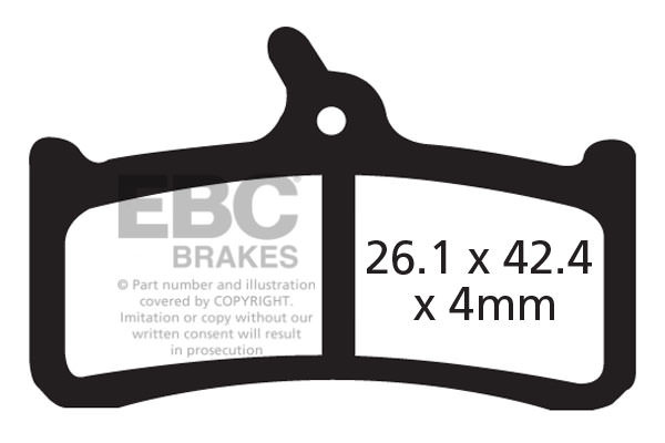 CFA359R - Klocki hamulcowe rowerowe (organiczne wyczynowe) EBC Brakes
