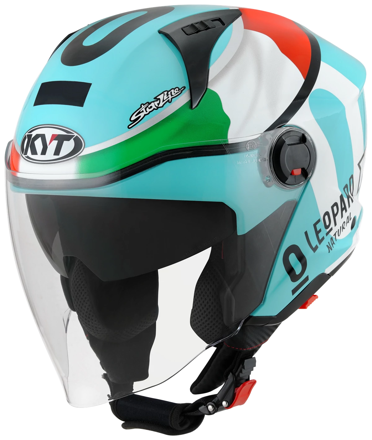 Kask motocyklowy KYT D-CITY LEOPARD REPLICA TRICOLORE E06