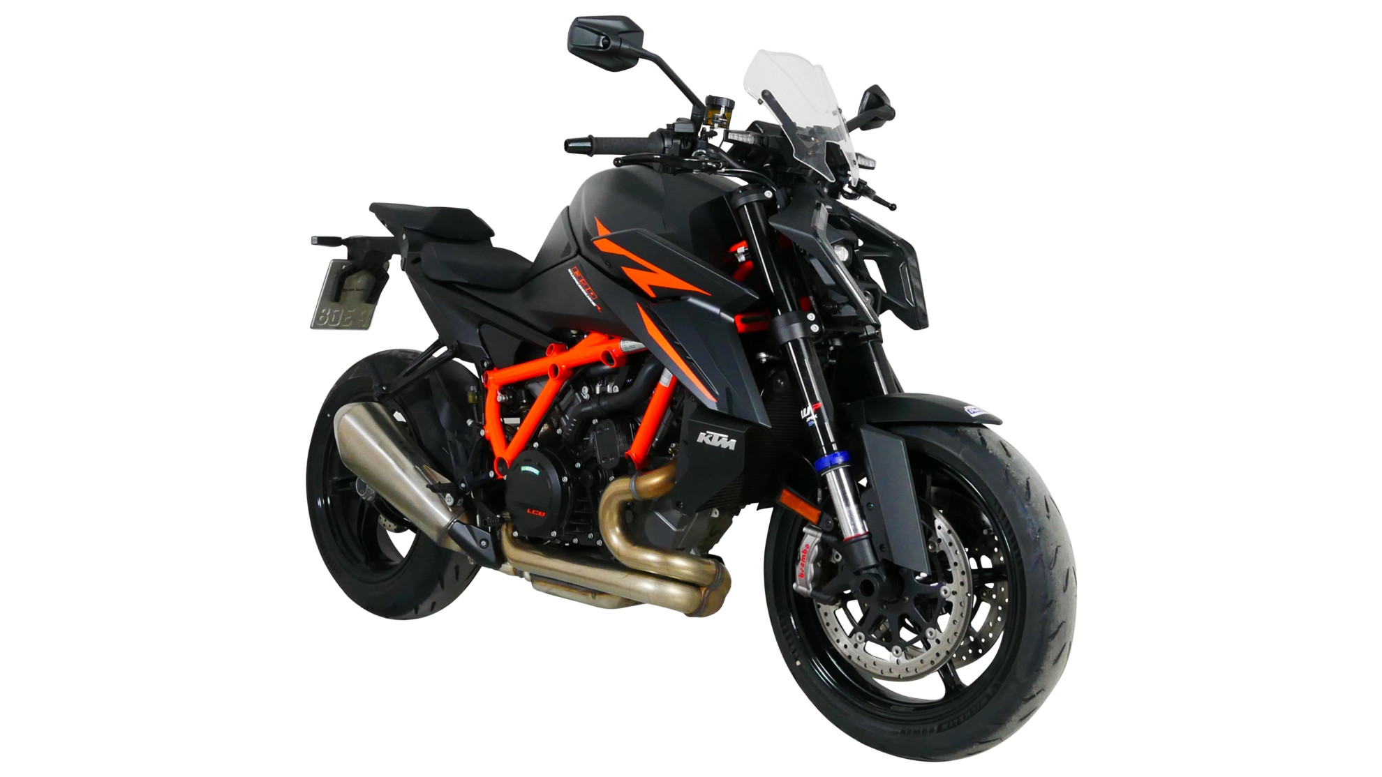 Szyba motocyklowa MRA KTM 1390 SUPERDUKE R 2024-, forma NSPM, bezbarwna