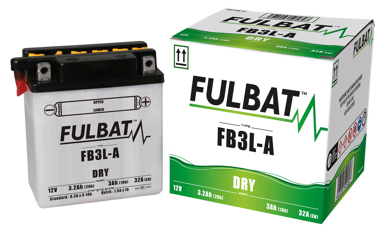 Akumulator FULBAT FUL DRY - FB3L-A / YB3L-A (suchy, obsługowy, kwas w zestawie)