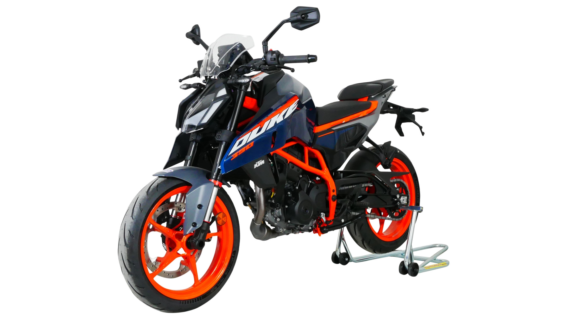 Szyba motocyklowa MRA KTM DUKE 390 2024-, forma NSPM, bezbarwna
