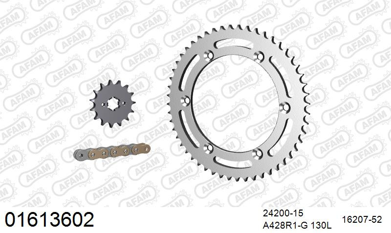 Zestaw napędowy AFAM do KAWASAKI KDX 125 A1,A2,A3