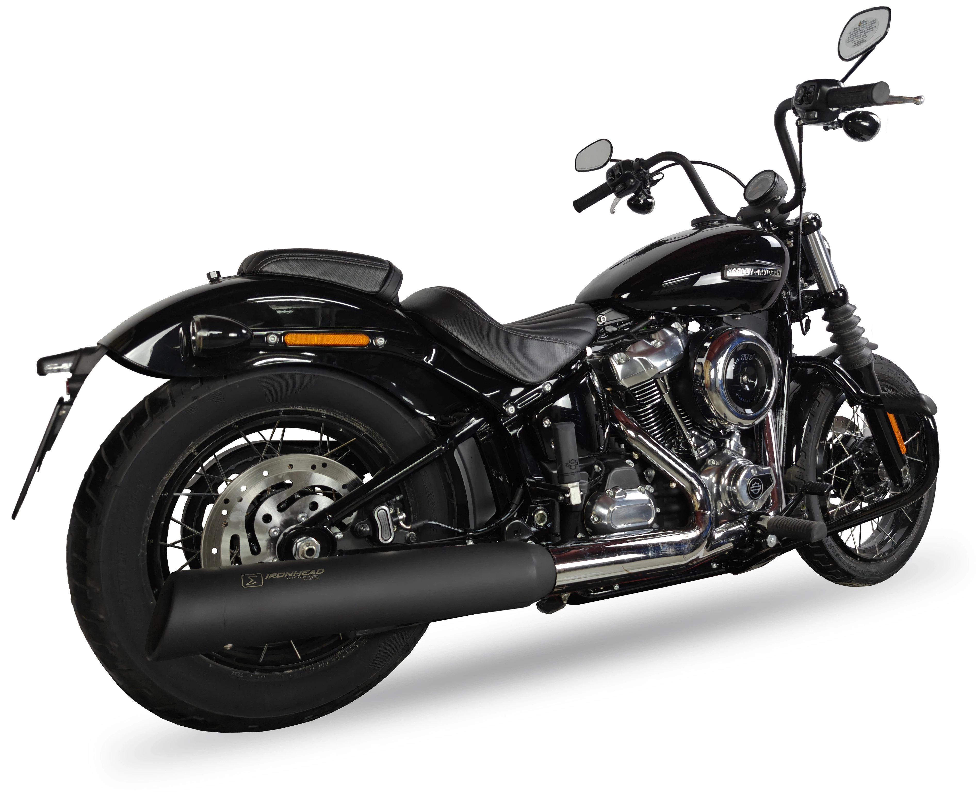 IXIL Tłumik H-D STREET BOB 2025 typ HC2-1B SLIP ON - IRONHEAD ROUND BLACK