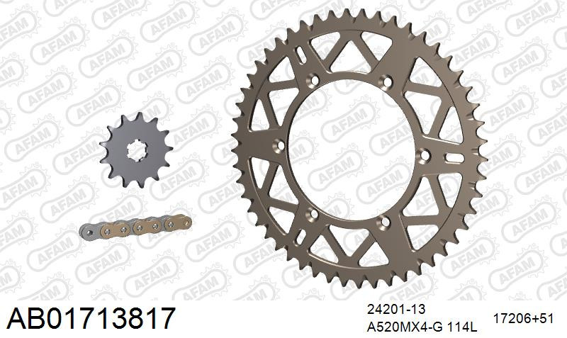 Zestaw napędowy AFAM do KAWASAKI KX 125 M2,M3,M6F,M7F,M8F