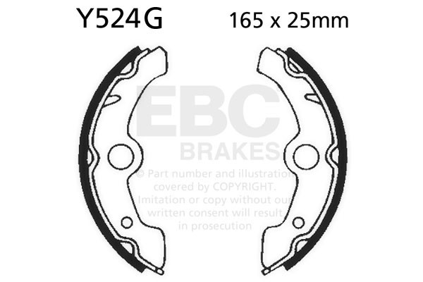 EBC Brakes Szczęki hamulcowe nacinane EBC Y524G (1 kpl.)