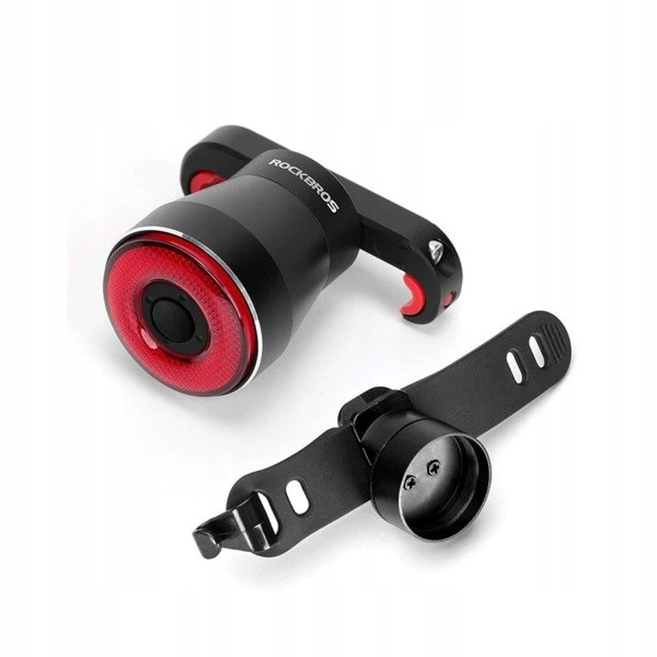 Lampka rowerowa tylna Rockbros TL907Q50 LED USB ze światłem STOP na sztycę lub siodło