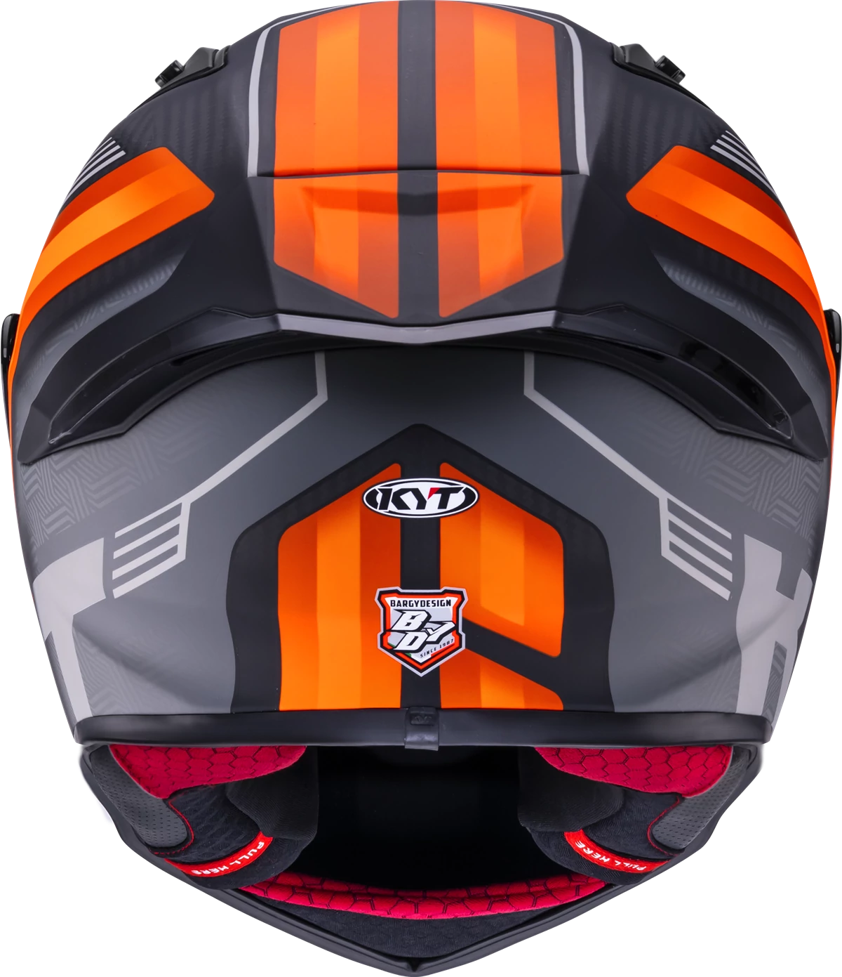 Kask motocyklowy KYT R1R CARBON ACCELERATOR POMARAŃCZOWY MATT E06