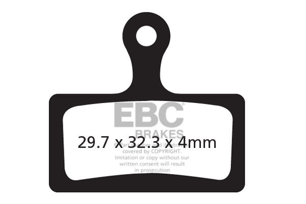 CFA614R - Klocki hamulcowe rowerowe (organiczne wyczynowe) EBC Brakes