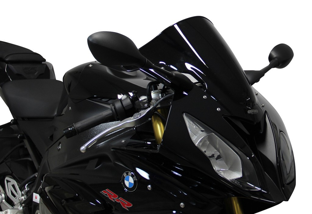 Szyba motocyklowa MRA BMW S1000 RR /HP4 RACE K10 2015-2018, forma R, przyciemniana