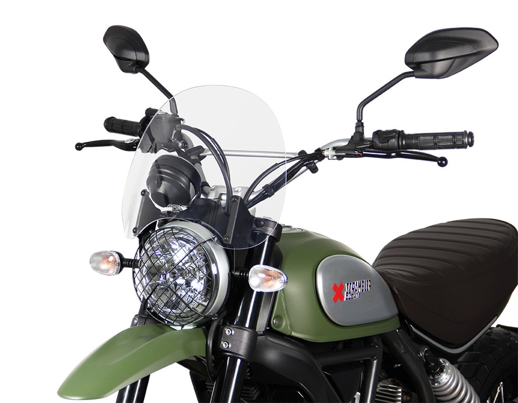 Szyba motocyklowa MRA DUCATI SCRAMBLER 800 K1 -2018, forma NT, czarna