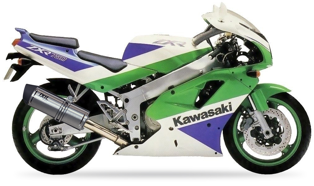 Tłumik IXIL KAWASAKI ZXR 750 91-95 (ZX750L) typ SOVE (waga: 3000g, długość: 423 mm., materiał: Inox AISI304, kolor: Black painte