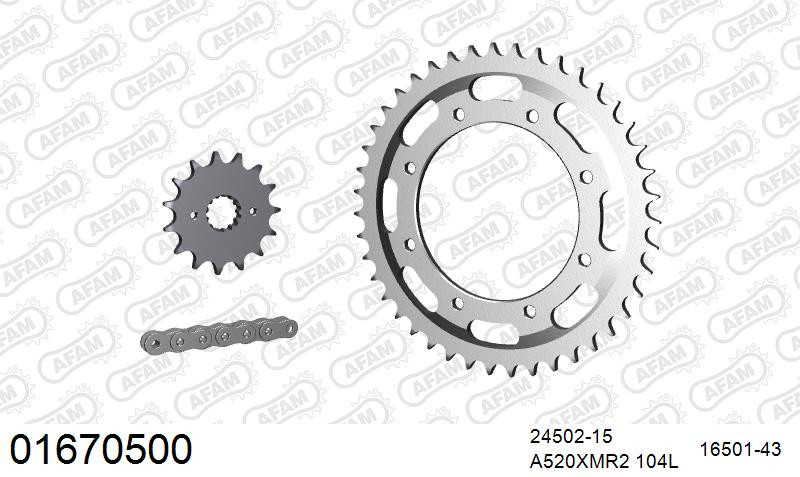 Zestaw napędowy AFAM do KAWASAKI KLR 600 A1,B,B,B,A3,B4,B5,B,A5,B6,B7,B8,B9,B