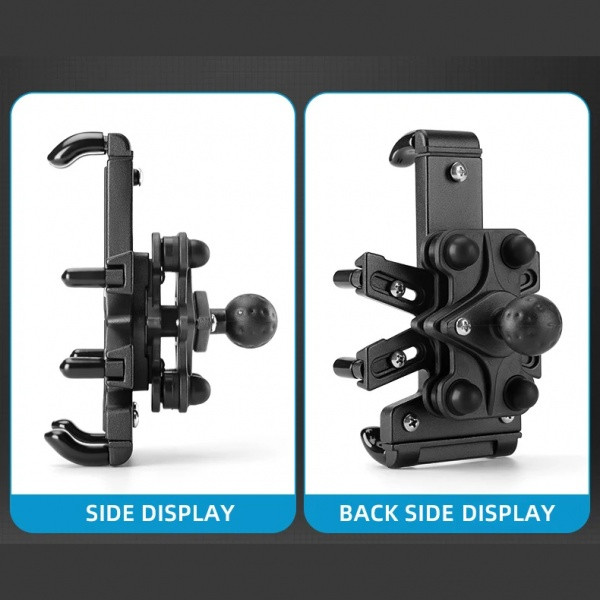 Uchwyt motocyklowy na lusterko, uchwyt na telefon Heavy Duty z absorpcją drgań ROCKBROS (25210024002) metalowy