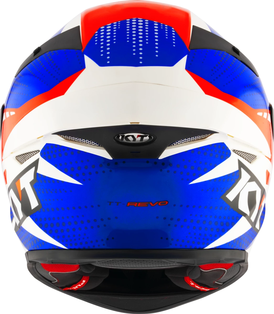 Kask motocyklowy KYT TT-REVO GEAR Niebieski/Czerwony