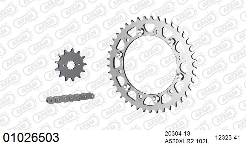 Zestaw napędowy AFAM do HONDA NX 250 H,J,K,K,L,L,M,M,N,N,P,P,R, NX 250 2 L,P