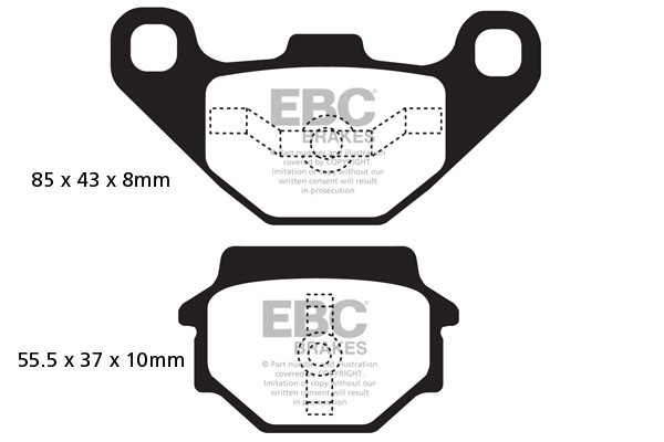 EBC Brakes Klocki hamulcowe EBC FA251 (kpl. na 1 tarcze)