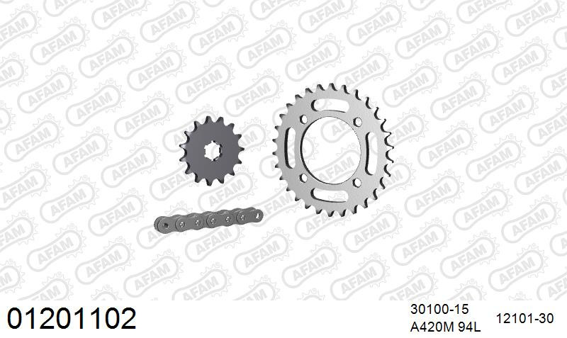 Zestaw napędowy AFAM do YAMAHA LB 50 Chappy