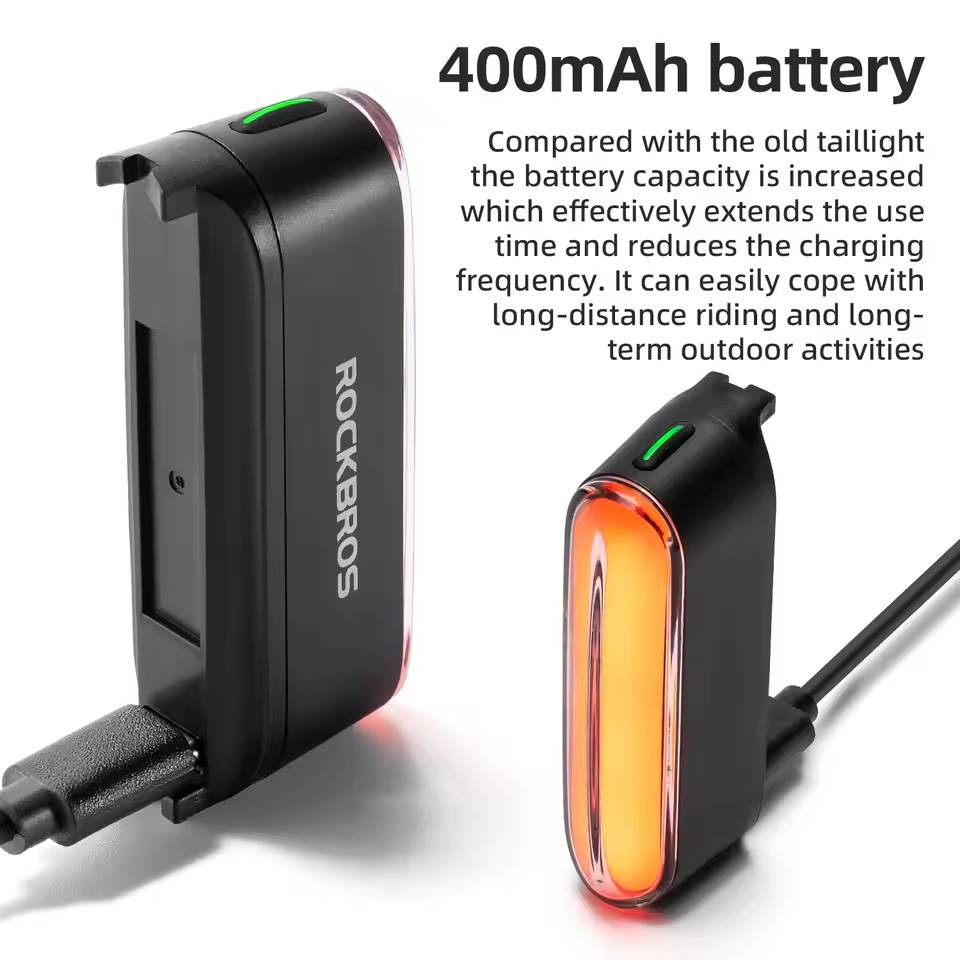 Lampka tylna, magnetyczna IPX6 czujnik hamowania 400mAh 36h ROCKBROS 24120009001
