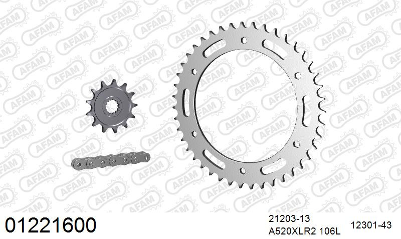 Zestaw napędowy AFAM do YAMAHA DT 200 R