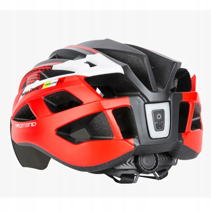 Lampka rowerowa tylna, na sztyce ROXAR na kask USB IPX5 20LM