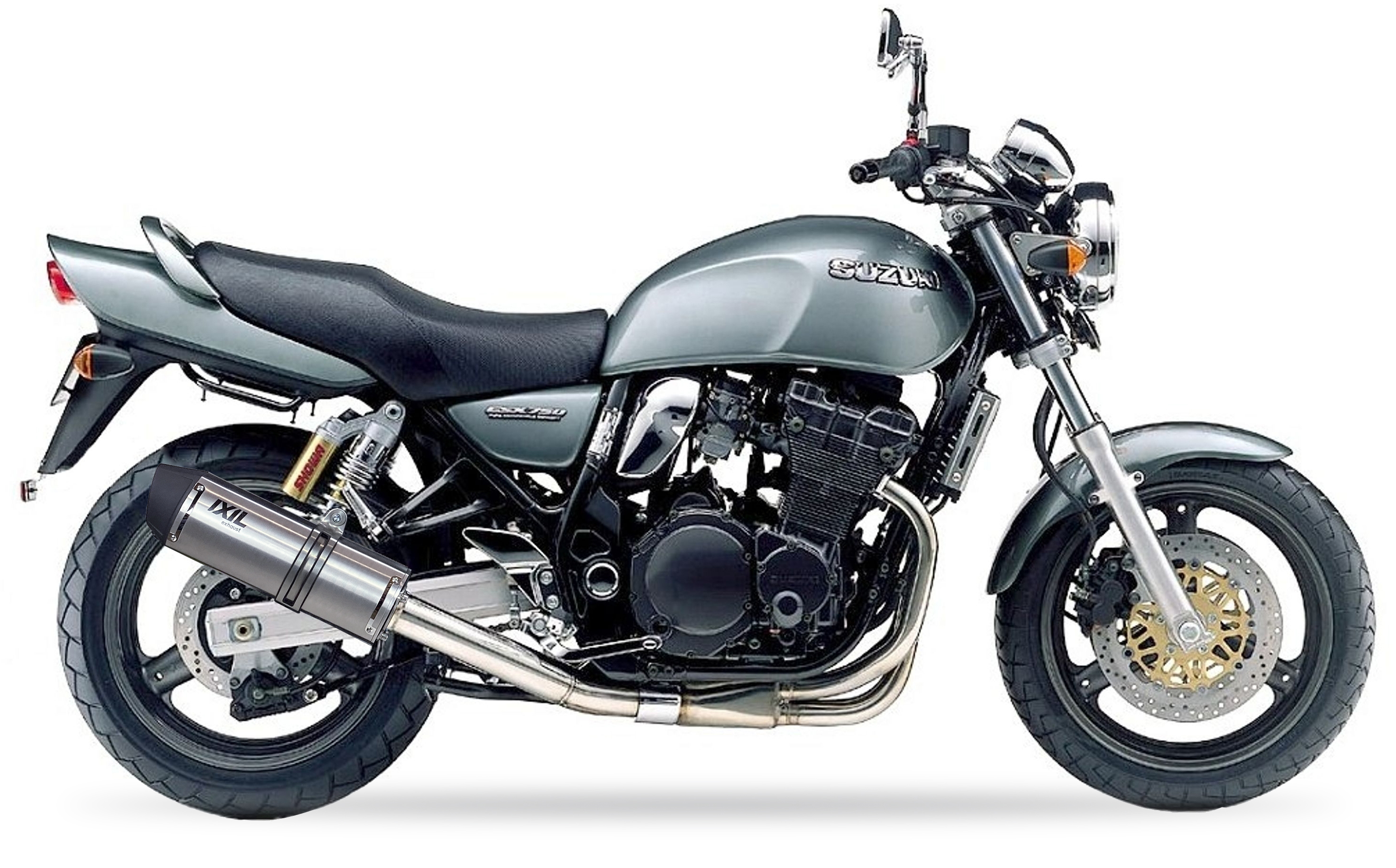 Tłumik IXIL SUZUKI GSX 750 NAKED 97-03 (AE) typ SOVE (waga: 3000g, długość: 423 mm., materiał: Inox AISI304, kolor: Black painte