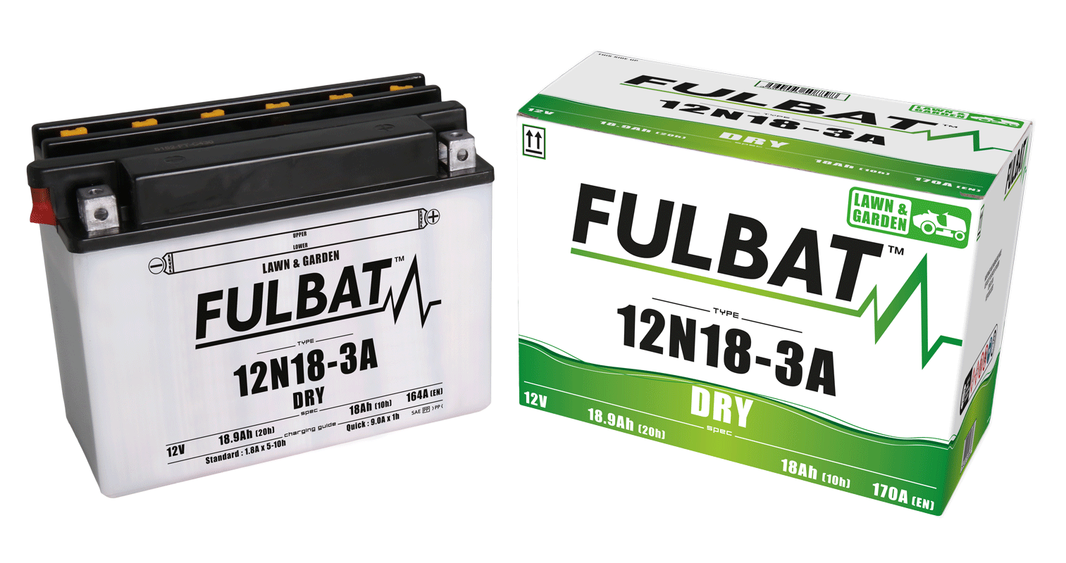 Akumulator FULBAT FUL DRY - F50-N18L-A / 12N18-3A / Y50-N18L-A (suchy, obsługowy, kwas w zestawie)