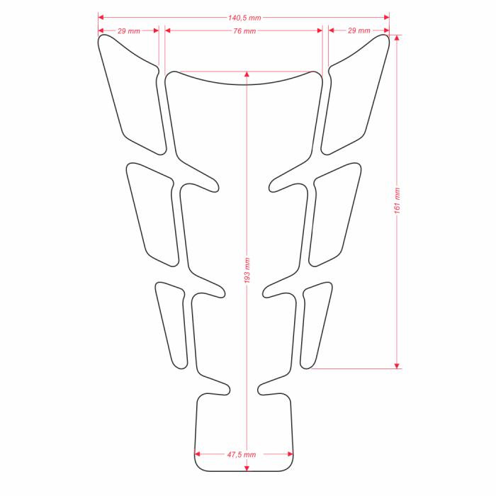 ONEDESIGN Tankpad SLIM 696 MONSTER czarny/transparentny base