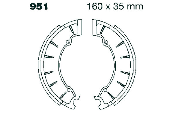 EBC Brakes Szczęki hamulcowe EBC 951 (1 kpl.)