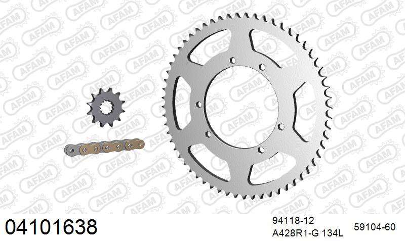 Zestaw napędowy AFAM do SHERCO 50, SM 50, SM 50 R, Factory, SM 50 R Racing, SM 50 RS America, SM 50 RS Factory, SM 50 RS Silver