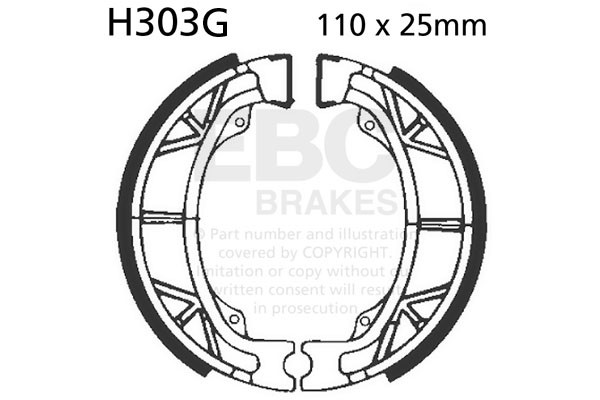 EBC Brakes Szczęki hamulcowe nacinane EBC H303G (1 kpl.)