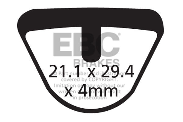 CFA285R - Klocki hamulcowe rowerowe (organiczne wyczynowe) EBC Brakes