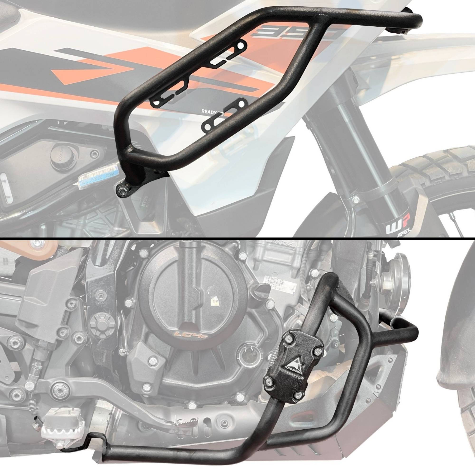 Gmole ochronne / Crashbary do KTM 390 ADVENTURE 2025-26 BLACK MAT czarny mat - komplet