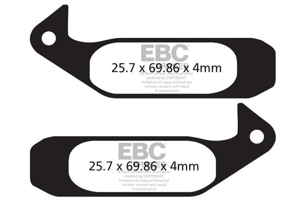 CFA280 - Klocki hamulcowe rowerowe (organiczne) EBC Brakes