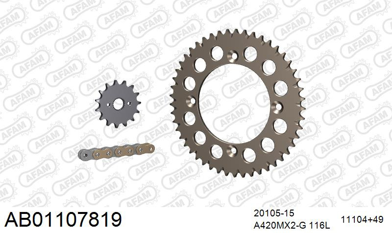 Zestaw napędowy AFAM do HONDA CR 85 R 6,7